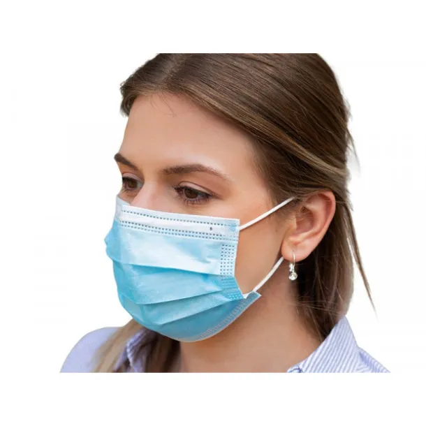 GLOW MESH fluorescent safety vest with reflective tapes - TEKTON PRO Light blue