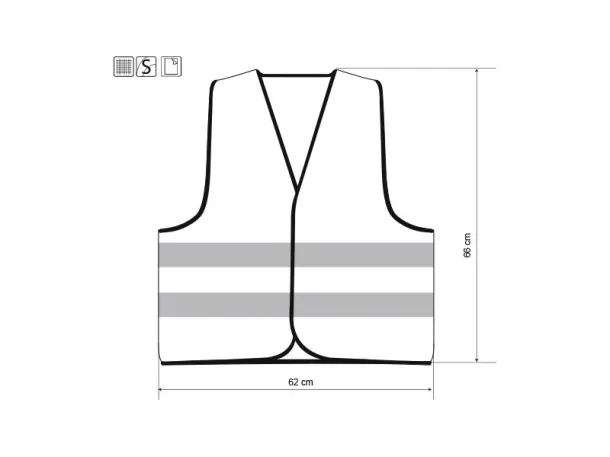 GLOW MESH fluorescent safety vest with reflective tapes - TEKTON PRO Neon yellow