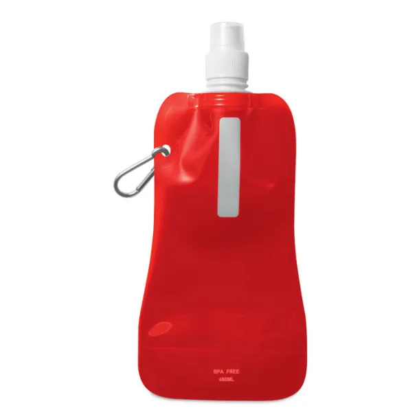 GATES Foldable water bottle transparent red