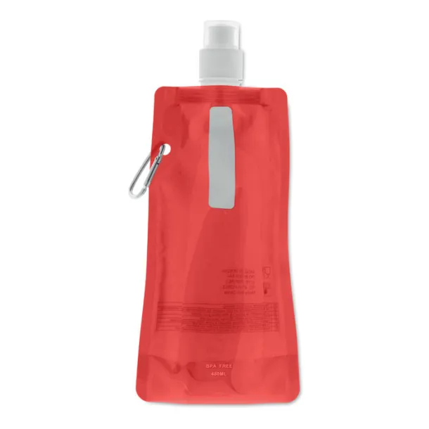 GATES Foldable water bottle transparent red