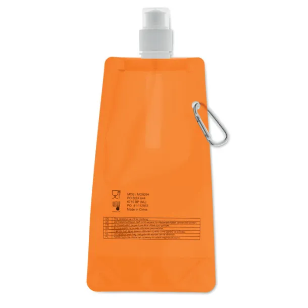GATES složiva boca za vodu, 480 ml Transparent Orange