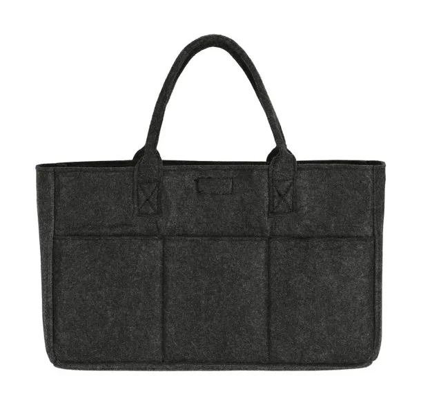  Pocket Felt Shopper - SG Accessories - BAGS (Ex JASSZ Bags) Charcoal Melange