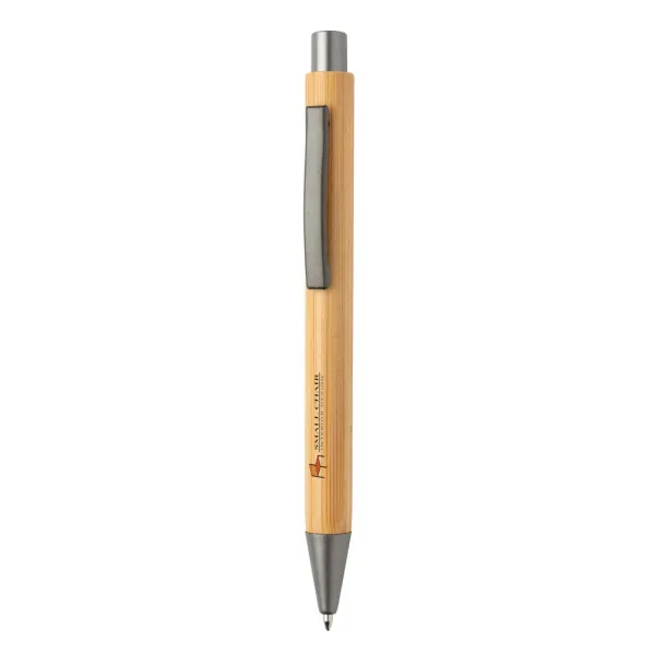  Slim design bamboo pen - XD Collection Brown Silver