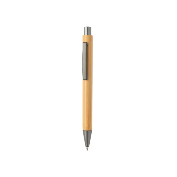  Slim design bamboo pen - XD Collection Brown Silver