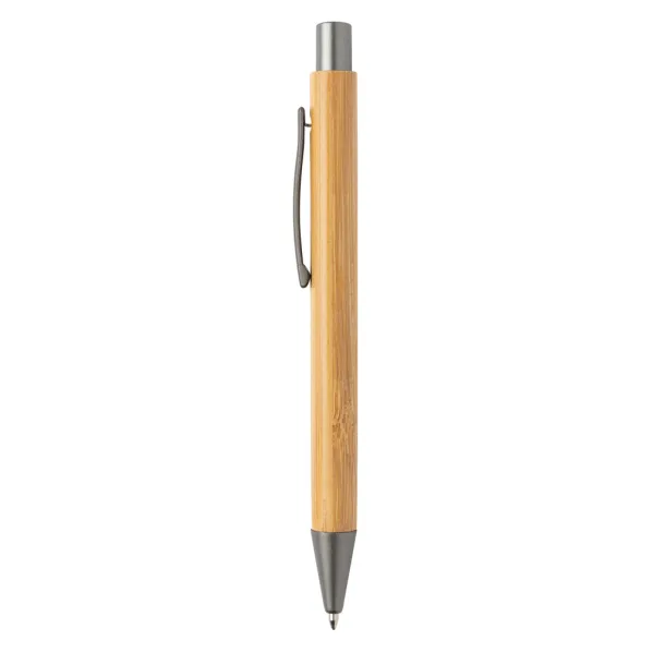  Slim design bamboo pen - XD Collection Brown Silver