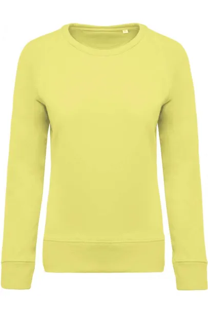  LADIES’ ORGANIC COTTON CREW NECK RAGLAN SLEEVE SWEATSHIRT - Kariban Lemon Yellow