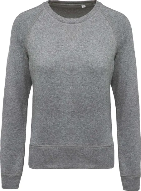  LADIES’ ORGANIC COTTON CREW NECK RAGLAN SLEEVE SWEATSHIRT - Kariban Grey Heather