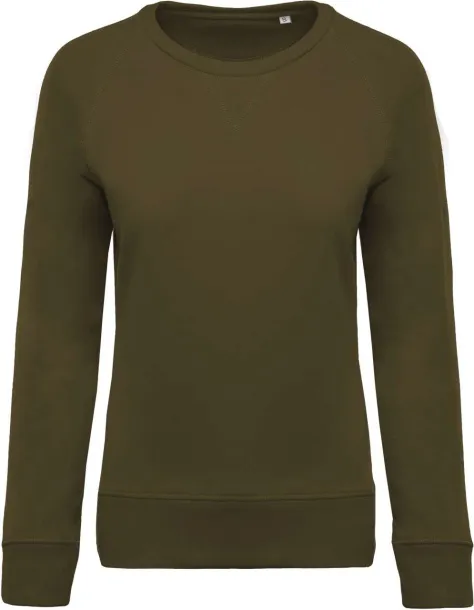  LADIES’ ORGANIC COTTON CREW NECK RAGLAN SLEEVE SWEATSHIRT - Kariban Mossy Green