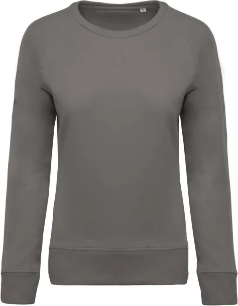  LADIES’ ORGANIC COTTON CREW NECK RAGLAN SLEEVE SWEATSHIRT - Kariban Storm Grey