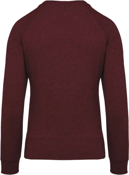  LADIES’ ORGANIC COTTON CREW NECK RAGLAN SLEEVE SWEATSHIRT - Kariban Wine