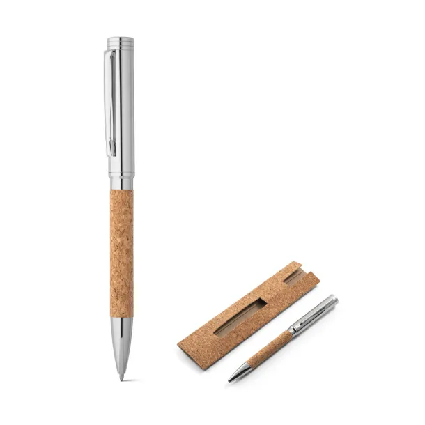 CORKO Cork and metal ballpoint pen with twist mechanism