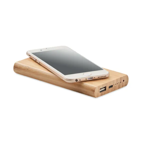 ARENA C Prijenosna baterija od bambusa, 6 000 mAh Drvo