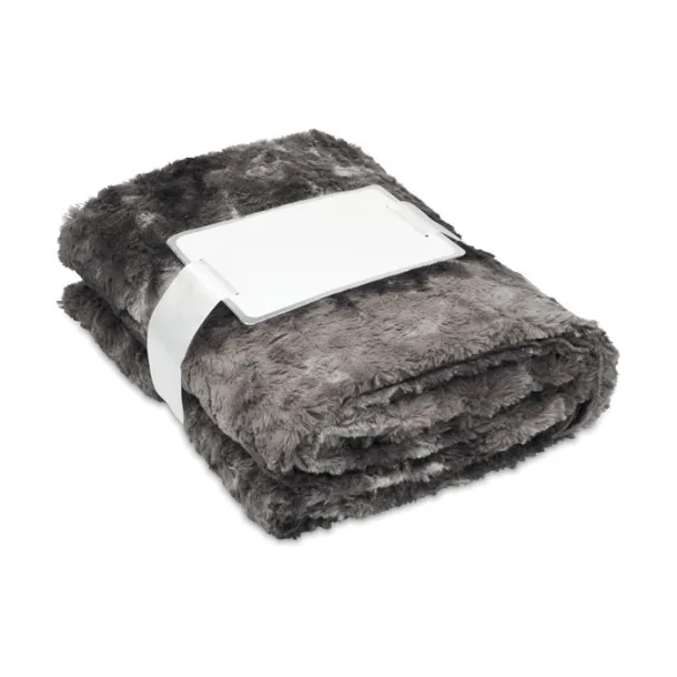 ANDERMATT Fake fur blanket Grey