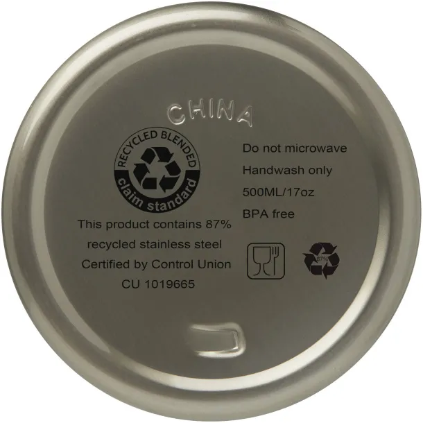 VASA 500 ml RCS certified recycled stainless steel copper vacuum insulated bottle Titanium