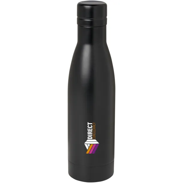 VASA 500 ml RCS certified recycled stainless steel copper vacuum insulated bottle Solid black