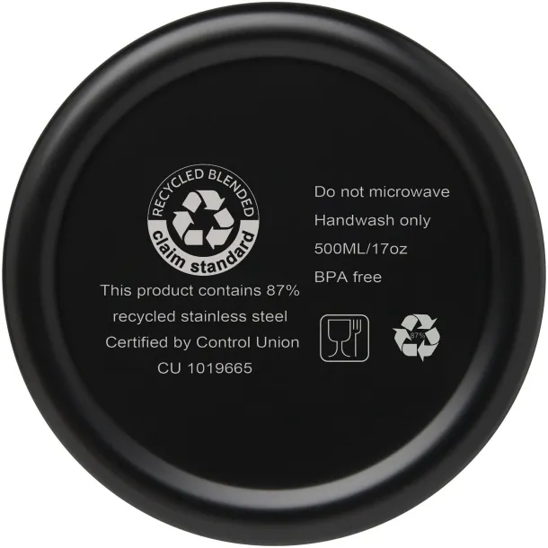 VASA termosica od recikliranog nehrđajueg čelika, 500 ml Solid black