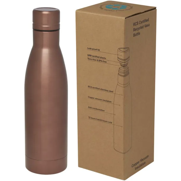 VASA 500 ml RCS certified recycled stainless steel copper vacuum insulated bottle Bronze