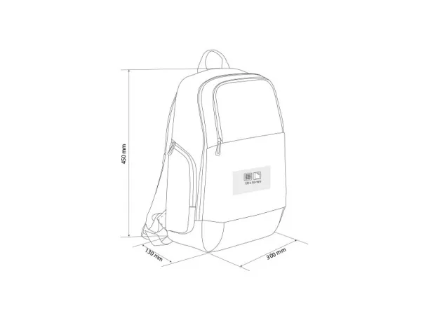 BARON Business backpack, 15'' - BRUNO Crna