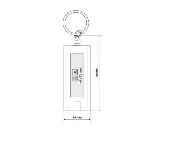 GLIT key holder with LED lamp Black