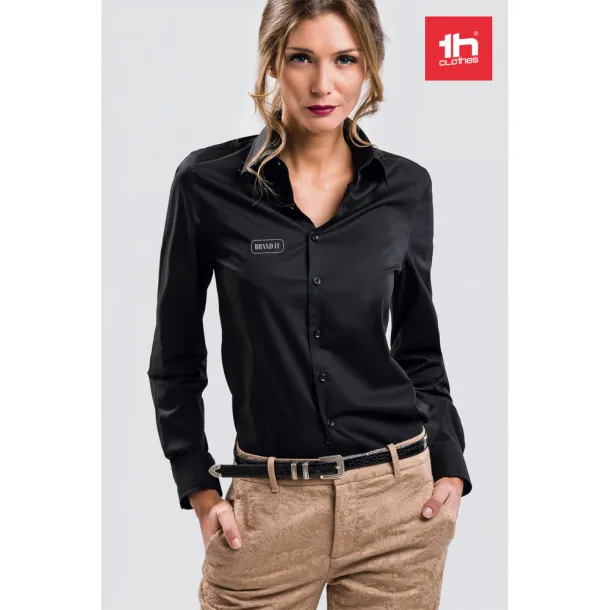 PARIS WOMEN Women's poplin shirt Black