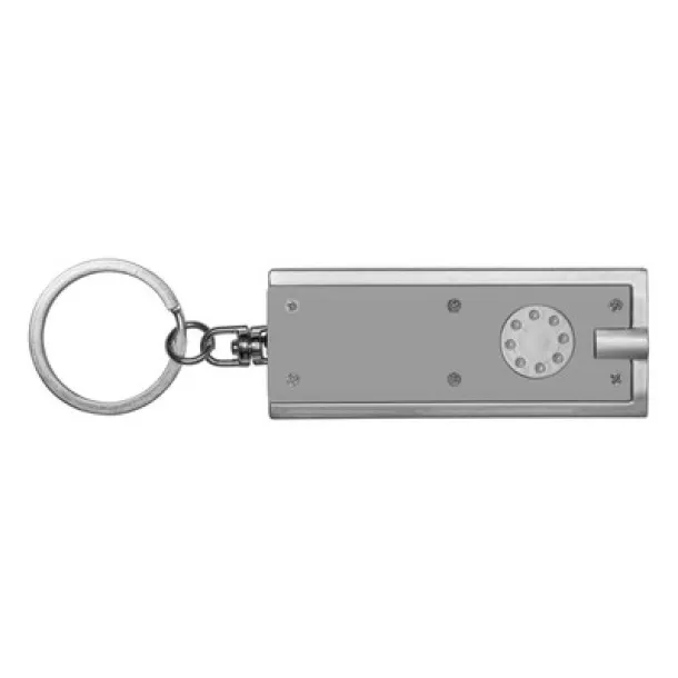  Keyring, 1 LED light Srebrna