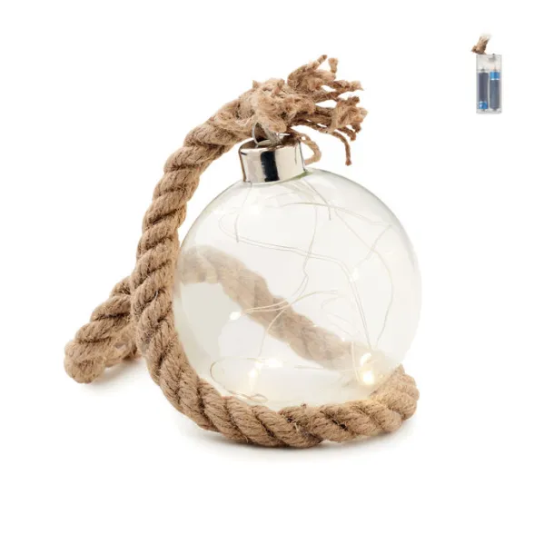 BAUBLI Glass bauble LED light Transparent