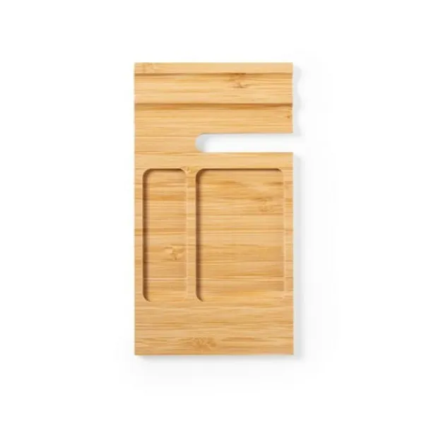  Bamboo desk organizer, phone stand Neutral