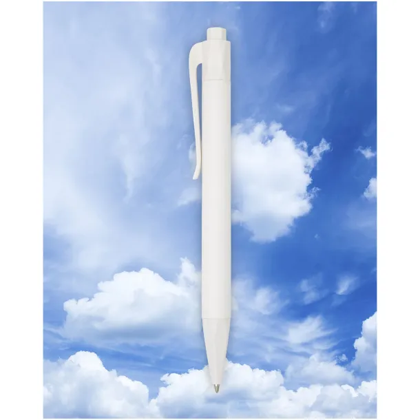 Terra corn plastic ballpoint pen - Marksman White