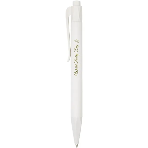 Terra corn plastic ballpoint pen - Marksman White