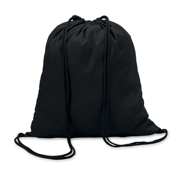 COLORED Cotton 100 gsm drawstring bag Black