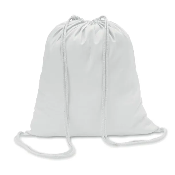 COLORED Cotton 100 gsm drawstring bag White