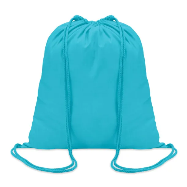 COLORED Cotton 100 gsm drawstring bag Turquoise