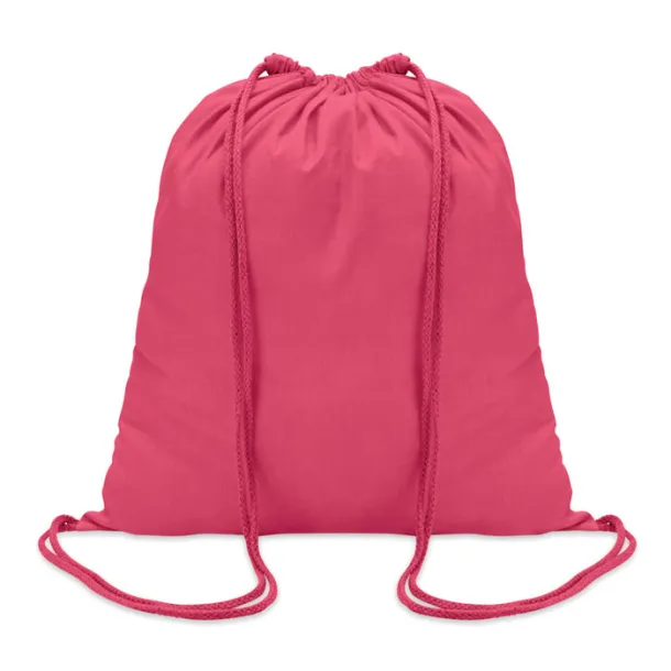 COLORED Cotton 100 gsm drawstring bag Fuchsia