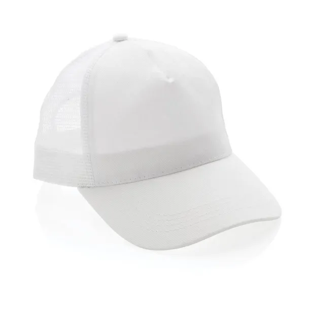  Impact AWARE™ Brushed rcotton 5 panel trucker cap 190gr - XD Collection White 