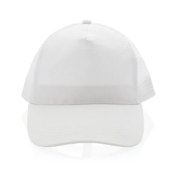  Impact AWARE™ Brushed rcotton 5 panel trucker cap 190gr - XD Collection White 