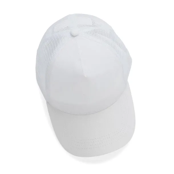  Impact AWARE™ Brushed rcotton 5 panel trucker cap 190gr - XD Collection White 