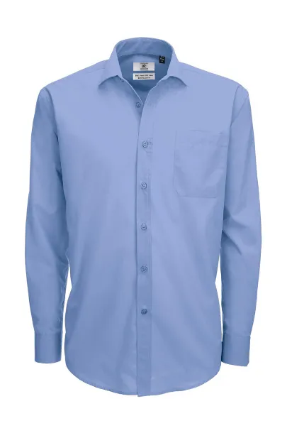  Smart LSL/men Poplin Shirt - B&C Business Blue