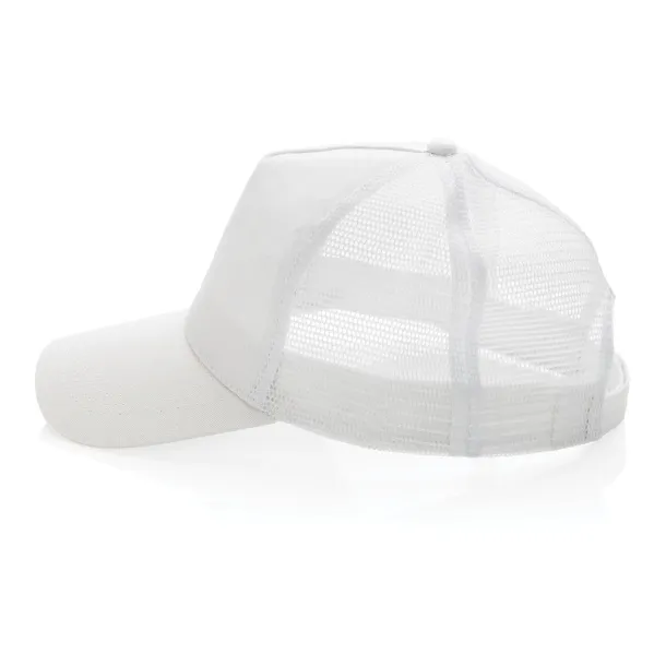  Impact AWARE™ Brushed rcotton 5 panel trucker cap 190gr - XD Collection White 