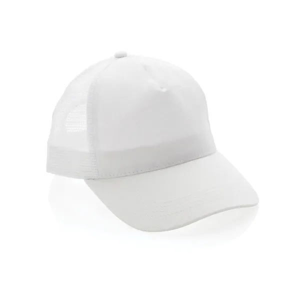  Impact AWARE™ Brushed rcotton 5 panel trucker cap 190gr - XD Collection White 