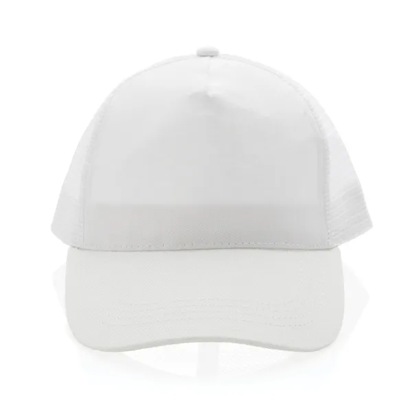  Impact AWARE™ Brushed rcotton 5 panel trucker cap 190gr - XD Collection White 