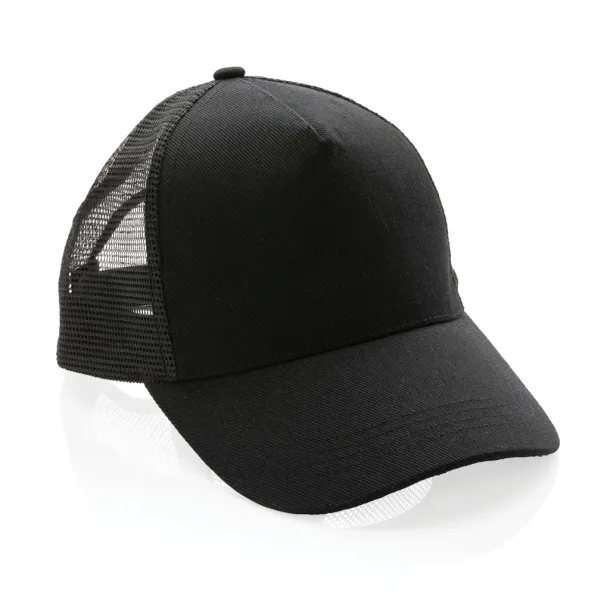  Impact AWARE™ Brushed rcotton 5 panel trucker cap 190gr - XD Collection Black 