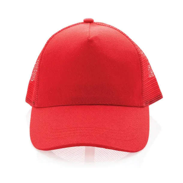  Impact AWARE™ Brushed rcotton 5 panel trucker cap 190gr - XD Collection Red 