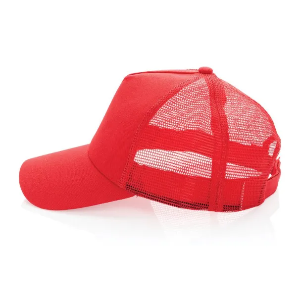  Impact AWARE™ Brushed rcotton 5 panel trucker cap 190gr - XD Collection Red 