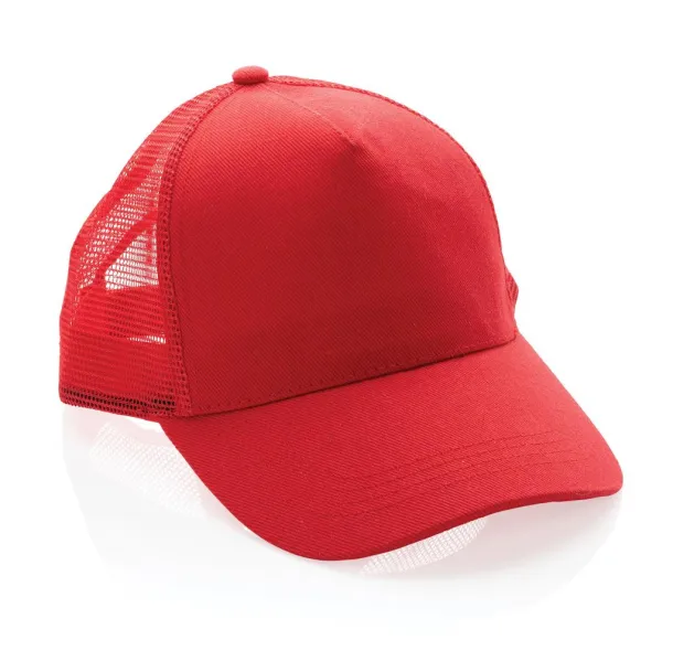  Impact AWARE™ Brushed rcotton 5 panel trucker cap 190gr - XD Collection Red 