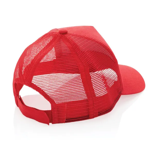  Impact AWARE™ Brushed rcotton 5 panel trucker cap 190gr - XD Collection Red 