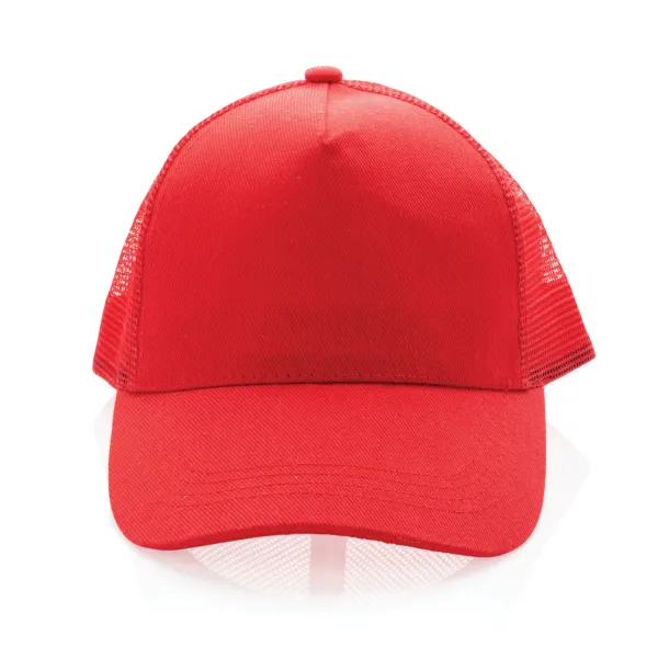  Impact AWARE™ Brushed rcotton 5 panel trucker cap 190gr - XD Collection Red 