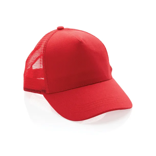  Impact AWARE™ Brushed rcotton 5 panel trucker cap 190gr - XD Collection Red 