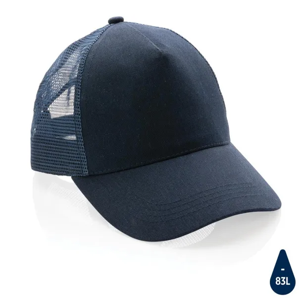  Impact AWARE™ Brushed rcotton 5 panel trucker cap 190gr - XD Collection Navy Blue 