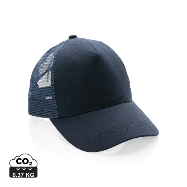  Impact AWARE™ Brushed rcotton 5 panel trucker cap 190gr - XD Collection Navy Blue 