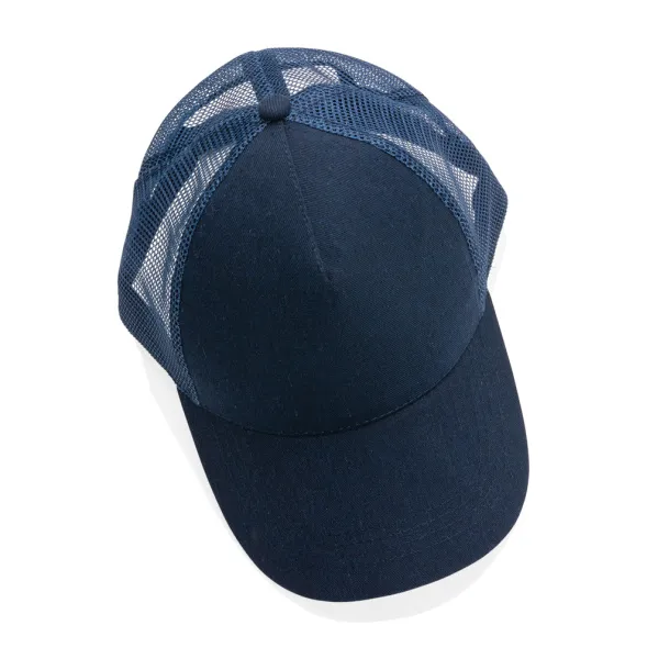  Impact AWARE™ Brushed rcotton 5 panel trucker cap 190gr - XD Collection Navy Blue 